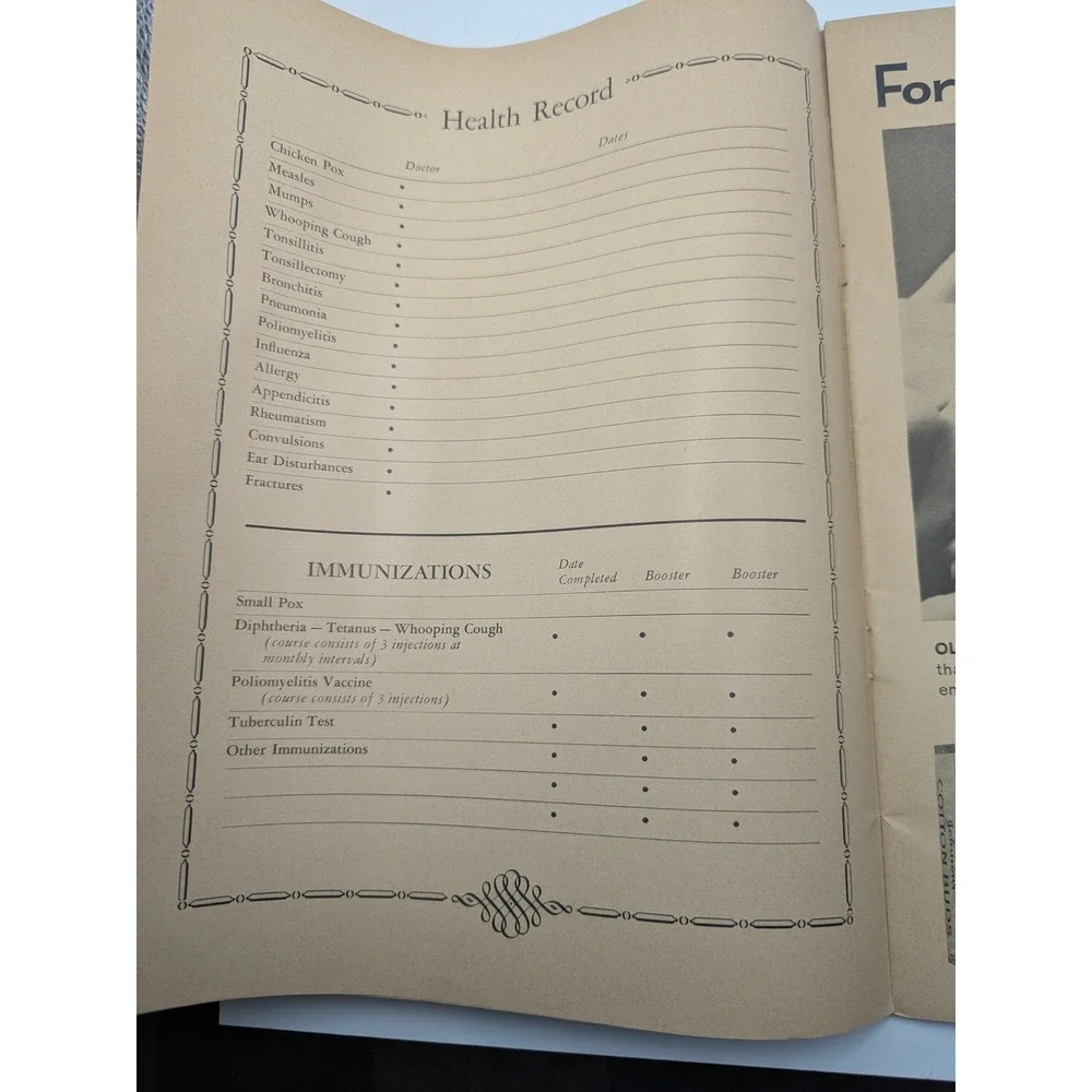 Vintage 1960 Baby's First Year Memory Book Health Record Journal Congratulations